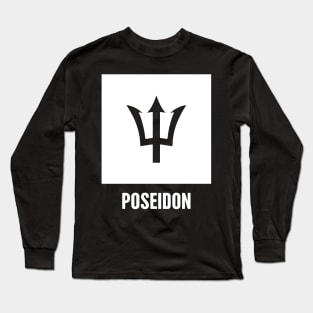 Poseidon | Greek Mythology God Symbol Long Sleeve T-Shirt